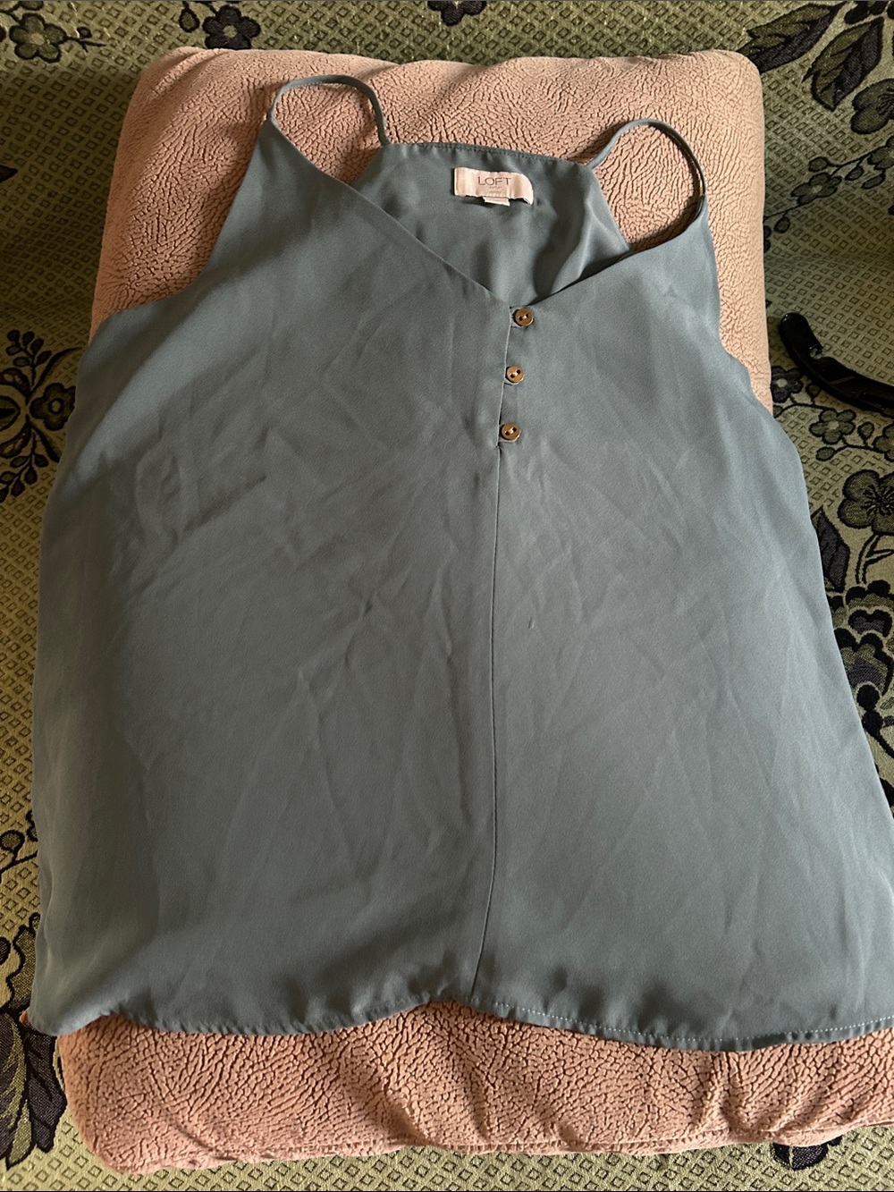 LOFT Slate Blue V-Neck Spaghetti Strap Cami